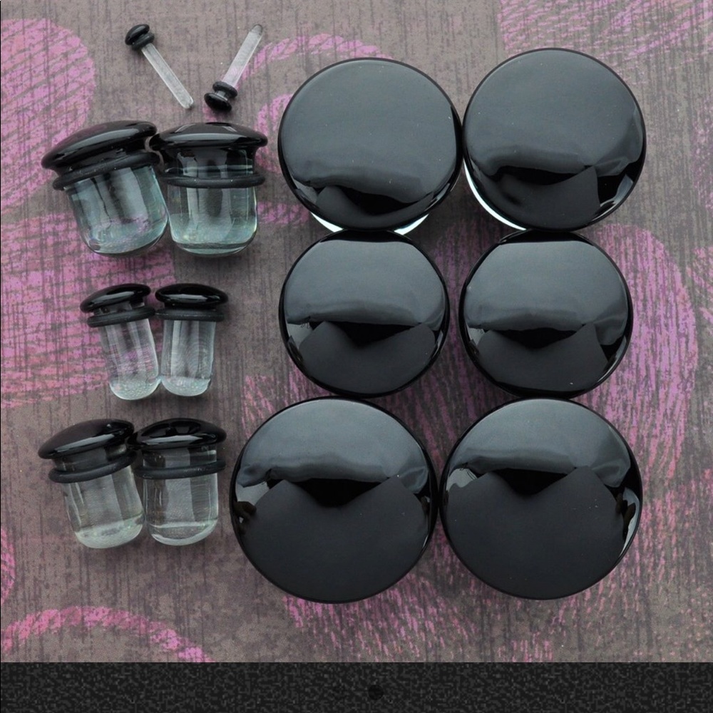 Single Flare Glass Plugs